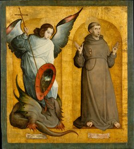 Heilige Michael und Franziskus, ca. 1505-9 von the Elder Juan de Flandes
