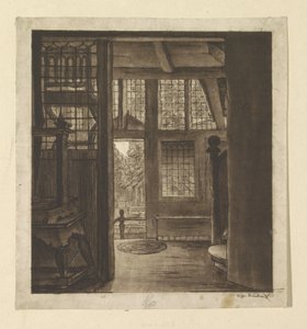 Innenraum des Hauses von Rembrandt von weduwe Dietrich