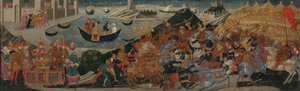 Die Schlacht von Pharsalus und der Tod von Pompeius, 1455-60 von workshop of Apollonio di Giovanni