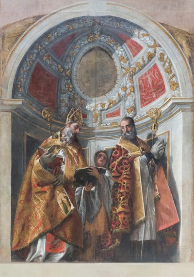 Zwei heilige Bischöfe (Geminiano und Severo ?) von (1528-88) Veronese