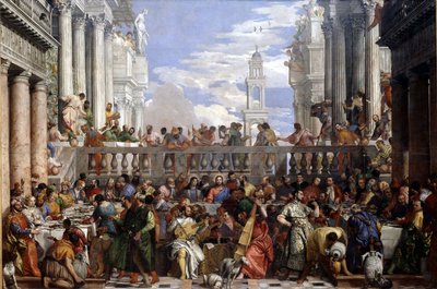 Die Hochzeit zu Kana (Wunder der Verwandlung von Wasser in Wein) von Veronese von Veronese