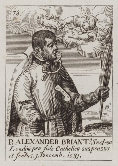 Alexander Briant, englischer Jesuit und katholischer Märtyrer (Gravur) von (after) English School