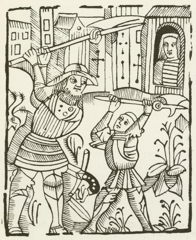 Guy von Warwick (Stich) von (after) English School
