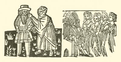 Illustration für The Roxburghe Ballads (Holzschnitt) von (after) English School