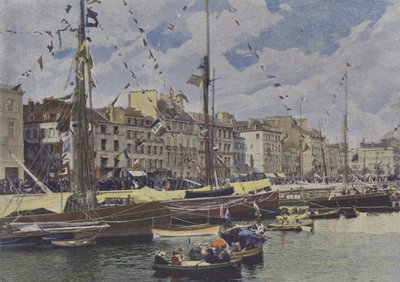 Le Havre, Bassins an einem Festtag von (after) French Photographer