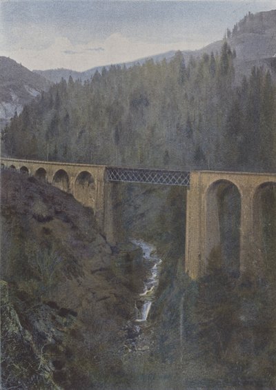 Eisenbahnbrücke in Liorant von (after) French Photographer