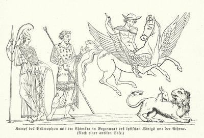 Bellerophon kämpft gegen die Chimäre von (after) German School