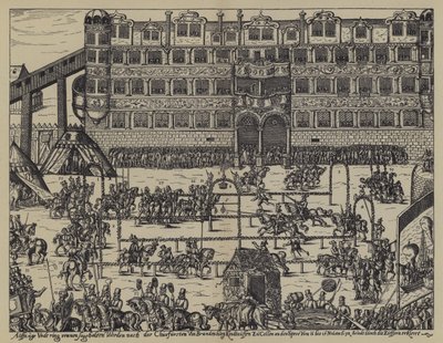 Turnier zur Feier der Taufe von Sigismund, Sohn von Johann Georg, Kurfürst von Brandenburg, auf Schloss Colln von (after) German School
