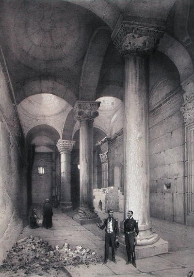 Innenraum des Goldenen Tores in Jerusalem, Illustration aus 