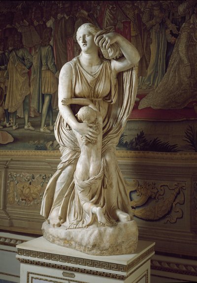 Niobe und seine Tochter (Marmorskulptur) von (after) Skopas of Paros