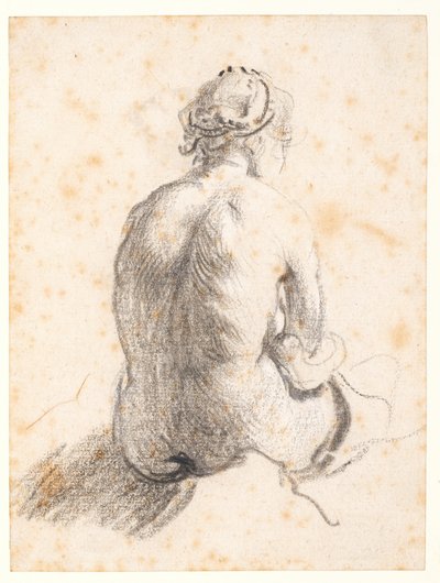 Studie eines weiblichen Aktes von (attr. to) Rembrandt Harmensz. van Rijn