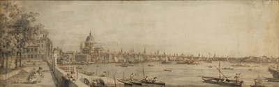 Die Themse und die Stadt London von der Terrasse des Somerset House von Giovanni Antonio Canal