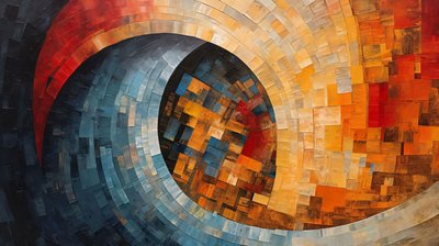Goldener Schnitt Acrylmalerei von F. Abderrahim