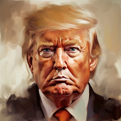 Donald Trump Gemälde von F. Abderrahim