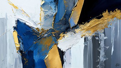 Texturierte Malerei dicke Pinselstriche Schichten, Printable digital Art von F. Abderrahim