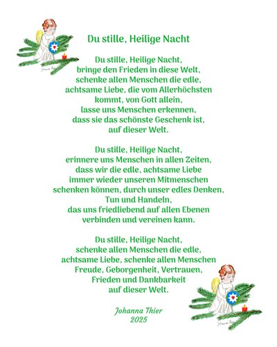 Du stille, Heilige Nacht von Johanna Thier