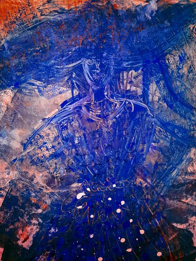 Dame in Blau von Margareta Uliarte