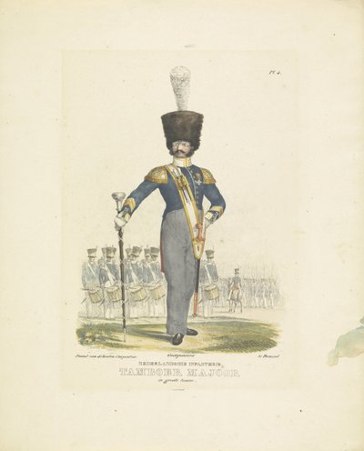 Tambourmajor in voller Uniform von A. Courtois