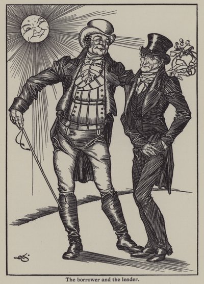 Illustration für The Essays of Elia von Charles Lamb (Lithografie) von A. Garth Jones