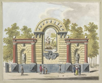 Zerstörung der Aristokratie, Dekoration auf dem Westermarkt, 1795 von A. Verkerk