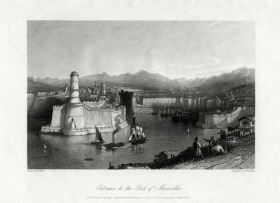 Eingang zum Hafen von Marseille, Frankreich, 1875 von A. Willmore