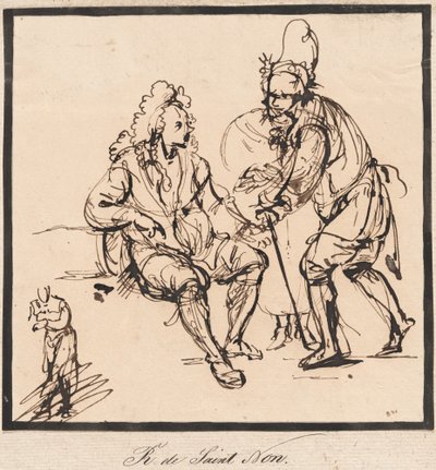 Ein Gärtner und ein Gentleman von Abbé de Saint Non Jean Claude Richard