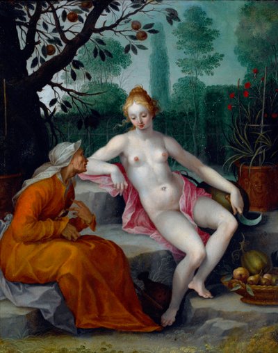 Vertumnus und Pomona von Abraham Bloemaert