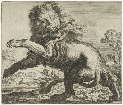 Löwe und Schlange im Kampf von Abraham Danielsz. Hondius