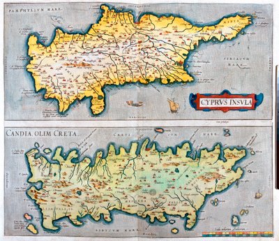 Zypern, Kreta, Zypern, Griechenland von Abraham Ortelius