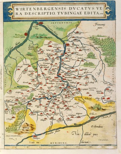 Karte von Württemberg von Abraham Ortelius