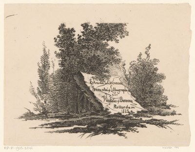 Stein in der Landschaft von Abraham Vinkeles