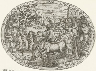 Triumphzug von Bacchus und Silenus: das Element Erde von Abraham van den Hecken