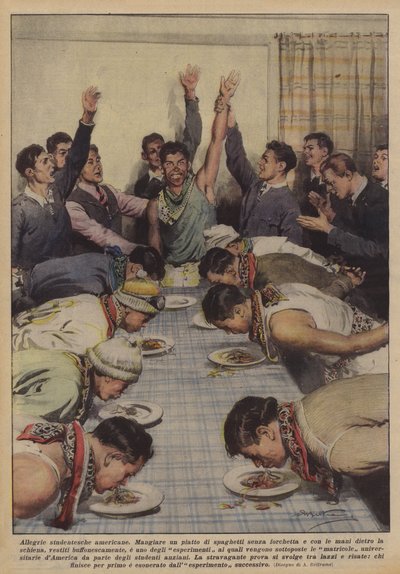 Amerikanische Studentenfreuden von Achille Beltrame