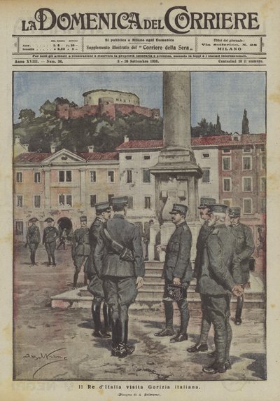 Der König von Italien besucht das italienische Gorizia von Achille Beltrame