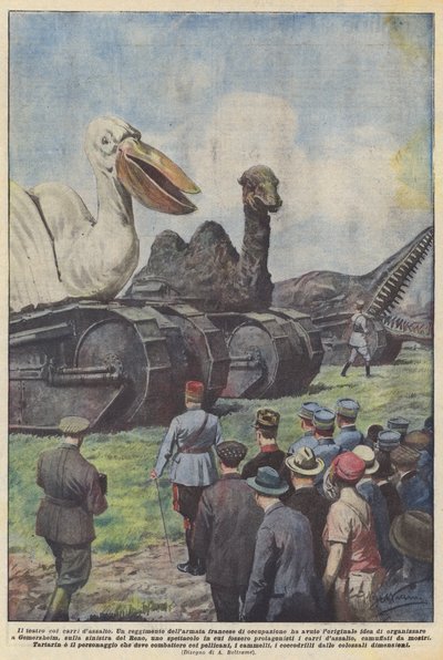 Das Theater mit Sturmwagen von Achille Beltrame