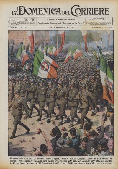 Die triumphale Rückkehr der Legionen aus Spanien in die Heimat von Achille Beltrame