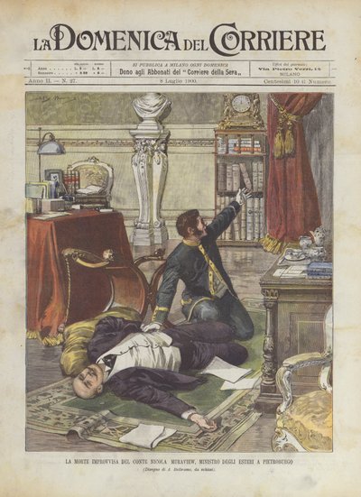 Der plötzliche Tod von Graf Nicola Muraview, Außenminister in St. Petersburg von Achille Beltrame