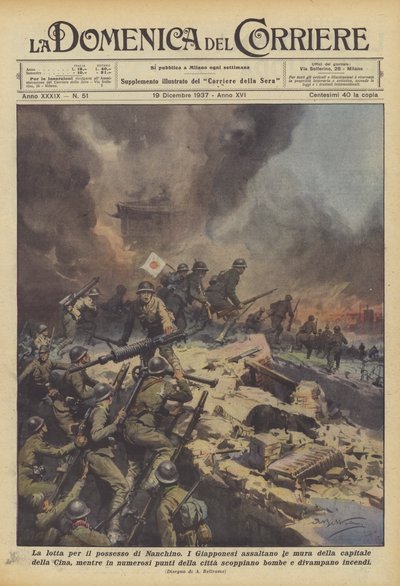 Der Kampf um den Besitz von Nanking von Achille Beltrame