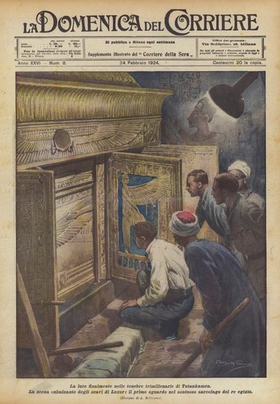Das Licht endlich in den dreitausendjährigen Dunkelheiten von Tutanchamun von Achille Beltrame