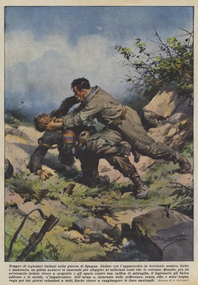 Der Mut der italienischen Legionäre im Spanischen Krieg von Achille Beltrame