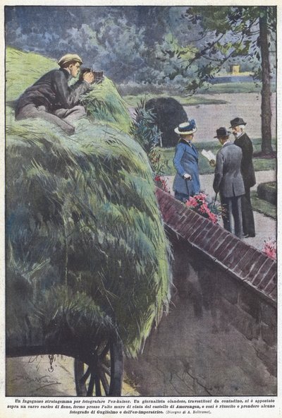 Ein genialer Trick, um den Ex-Kaiser zu fotografieren von Achille Beltrame