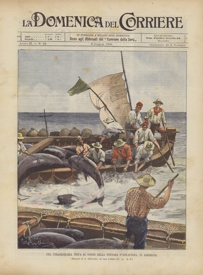 Ein außergewöhnlicher Thunfischfang in der Tonnara von Isolapiana auf Sardinien von Achille Beltrame