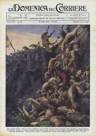 Eine lebende Lawine von Achille Beltrame
