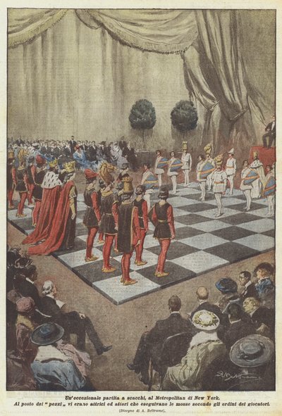 Ein außergewöhnliches Schachspiel im Metropolitan von New York von Achille Beltrame