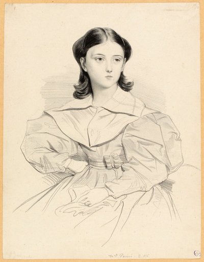 Porträt von Mademoiselle Pacini von Achille Devéria