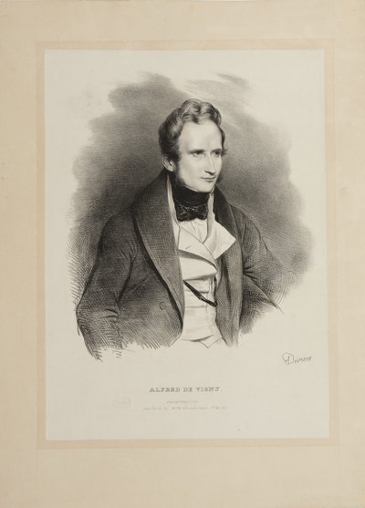 Porträt des Autors Alfred de Vigny 1797-1863, 1831 von Achille Devéria