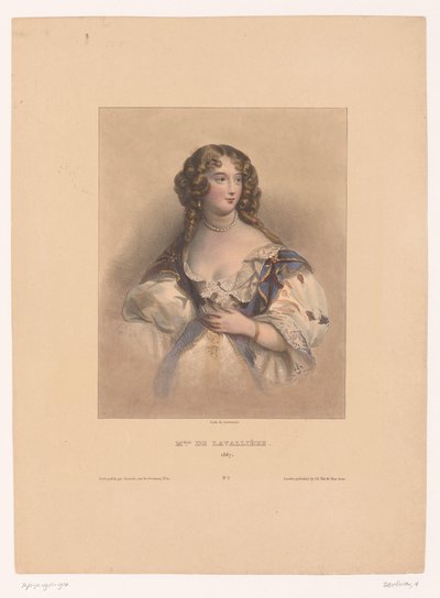 Porträt von Louise de La Vallière von Achille Devéria