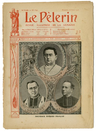 Illustration von Achille Lemot (1846-1909) für das Cover von Le Pelerin, 26/08/06 - Neue englische Bischöfe - Religion Glaube, Katholizismus - Bischöfe von Achille Lemot