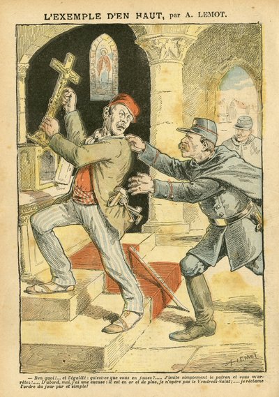 Illustration von Achille Lemot (1846-1909) in Le Pelerin von Achille Lemot