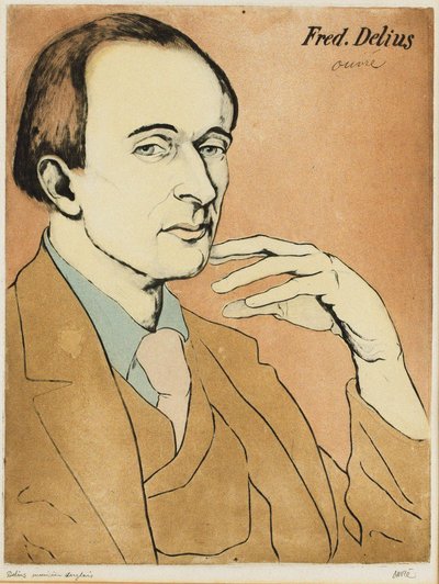 Porträt des Komponisten Frederick Delius 1862-1934 von Achille Ouvré
